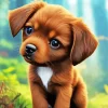 Brown Puppy 5D Diamond Painting