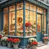 Christmas Flower Shop 5D Diamond Painting