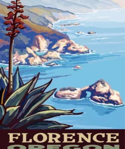 Florence Oregon Poster 5D Diamond Painting