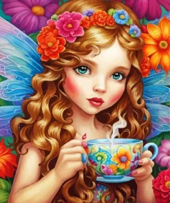 Flower And Coffee 5D Diamond Painting