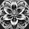 Flower Black And White 5D Diamond Painting