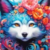 Flower Fox Art 5D Diamond Painting