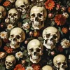 Flowers And Skulls Art 5D Diamond Painting