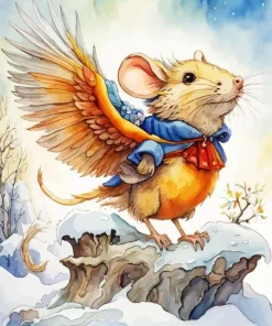 Flying Mouse 5D Diamond Painting
