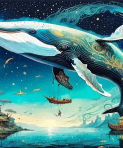 Flying Whale Art 5D Diamond Painting
