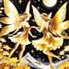 Golden Flower Fairies 5D Diamond Painting