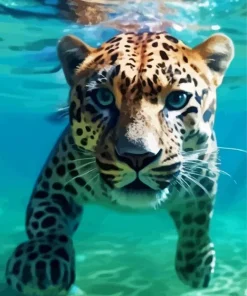 Jaguar Underwater 5D Diamond Painting
