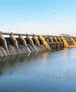 Lake Overholser Oklahoma 5D Diamond Painting