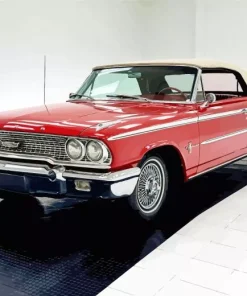 Red Ford Galaxie Art 5D Diamond Painting