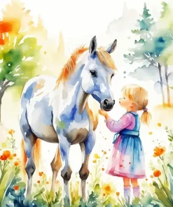 White Foal 5D Diamond Painting