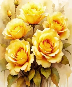 Yellow Flowers 5D Diamond Painting