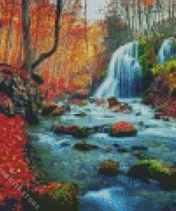 Autumn Forest River 5D Diamond Painting