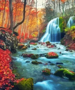 Autumn Forest River 5D Diamond Painting