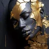 Black And Gold Kintsugi Woman 5D Diamond Painting