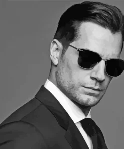 Black And White Henry Cavill 5D Diamond Painting