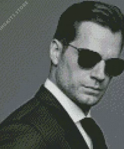 Black And White Henry Cavill 5D Diamond Painting