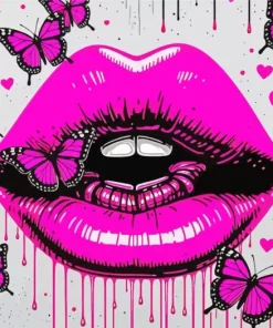 Butterflies Lips 5D Diamond Painting