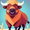 Cartoon Buffalo 5D Diamond Painting