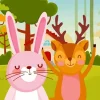 Cartoon Bunny And Deer 5D Diamond Painting