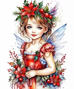 Christmas Little Fairy 5D Diamond Painting