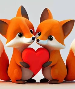 Fox Couple 5D Diamond Painting