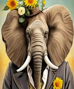Gentleman Elephant 5D Diamond Painting
