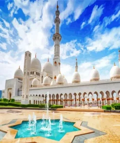 Grand Bur Dubai Masjid 5D Diamond Painting