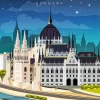 Hungary Budapest Poster 5D Diamond Painting