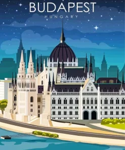 Hungary Budapest Poster 5D Diamond Painting