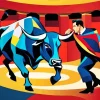 Illustration Bull And Matador 5D Diamond Painting