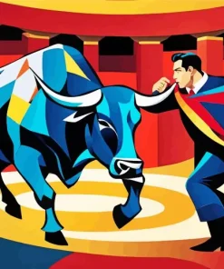 Illustration Bull And Matador 5D Diamond Painting