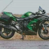 Green Kawasaki H2r 5D Diamond Painting