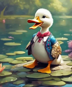 Little Duck And Flower 5D Diamond Painting