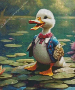 Little Duck And Flower 5D Diamond Painting
