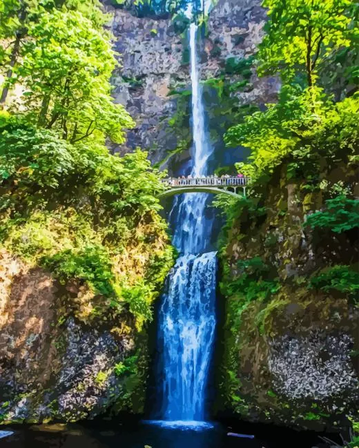 Multnomah falls columbia Diamond Dotz Multnomah Falls Columbia 5D Diamond Painting
