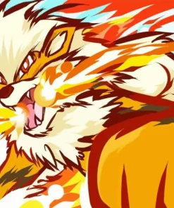 Pokemon Arcanine 5D Diamond Painting