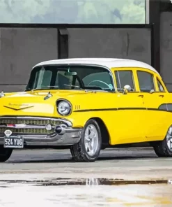 Yellow Buick Bel Air 5D Diamond Painting