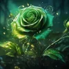 Aesthetic Green Rose 5D Diamond Painting