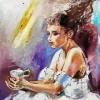 Ballerina In White Dress 5D Diamond Painting