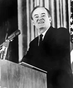 Black And White Hubert Humphrey 5D Diamond Painting