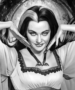 Black And White Lily Munster 5D Diamond Painting