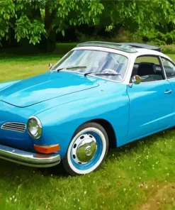 Blue Volkswagen Karmann Ghia 5D Diamond Painting