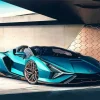Blue Lamborghini Sian 5D Diamond Painting