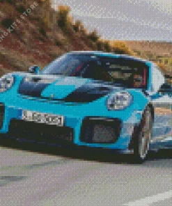 Blue Porsche 911 G2 5D Diamond Painting