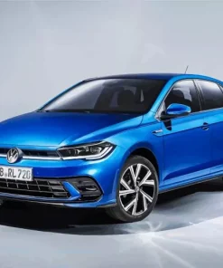 Blue Vw Polo Car 5D Diamond Painting
