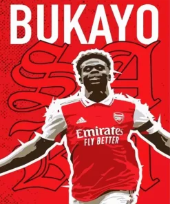 Bukayo Saka Arsenal Poster 5D Diamond Painting