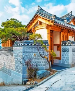 Bukchon Hanok Village 5D Diamond Painting