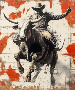 Bull Rider Art 5D Diamond Painting