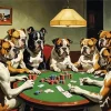 Bulldogs Playing Poker 5D Diamond Painting
