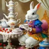 Bunny Alice In Wonderland 5D Diamond Painting